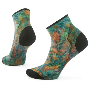 Smartwool - Women's Bike Zero Cushion Jungle Music Ankle Socks - Chaussettes de cyclisme taille S, multicolore pas cher