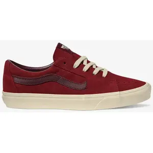 Chaussures Vans SK8-Low rouge foncé noir - 43 pas cher