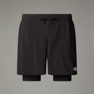 The North Face Sunriser 2in1 6in Short De Running Hommes - Noir, Taill... pas cher