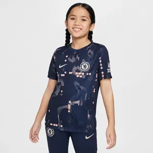Haut de foot d'avant-match à manches courtes Nike Dri-FIT Chelsea FC A... pas cher