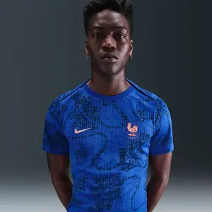 Haut de foot à manches courtes d'avant-match Nike Dri-FIT FFF Academy ...Vendu parfoot-store