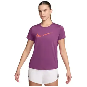 Nike One Swoosh vêtement running femme Rose L pas cher