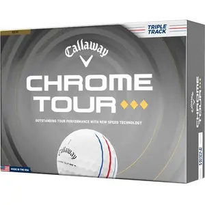 Callaway Balles de golf Chrome Tour TD Triple Track 26 - Lot de 12, blanc