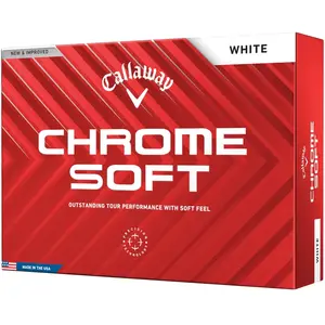 Boite de 12 Balles de Golf Callaway Chrome Soft Blanche New