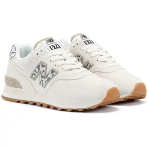 New Balance 574 Baskets Pour Femmes En Daim Sel De Mer/Léopard EU 36