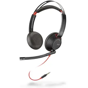 HP Auriculares POLY Blackwire 5220 Alámbricos 3.5mm con Micrófono Retractable - Negro