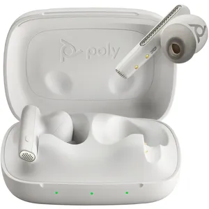 POLY Voyager Free 60 UC White Sand Earbuds +BT700 USB-A Adapter +Basic...