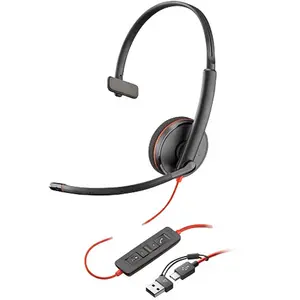 Comparateur de prix : Casque monaural USB-C Poly Blackwire 3210 + adaptateur USB-C/A