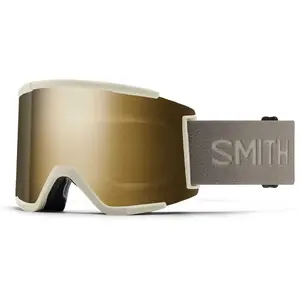 Smith Squad XL - Masque ski Chalk Chromapop Black Gold Mirror Cat 3 + ChromaPop Storm Blue Sensor Mirror Cat 3 pas cher