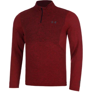 Under Armour Seamless Stride 1/4 Zip Haut Manches Longues Hommes - Rouge, Taille L pas cher