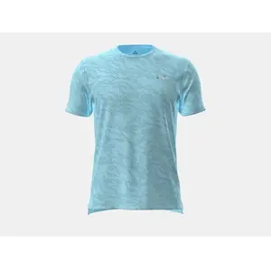 T-shirt Under Armour Launch Camo à manches courtes bleu clair - M pas cher