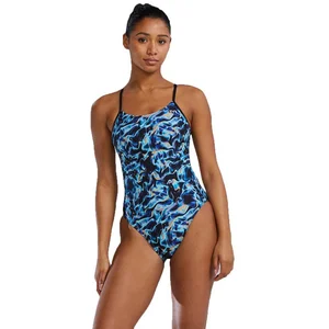 Maillot de bain TYR Durafast Elite Cutoutfit une pièce bleu clair femme - 40 pas cher