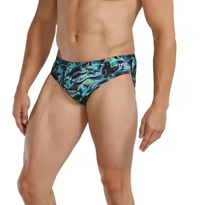 Maillot de bain TYR Durafast Elite Brief Energia noir bleu ciel - 26 pas cher