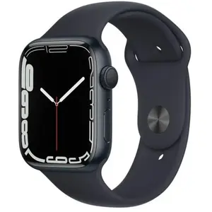 Apple Watch () GPS 45 mm - Aluminium Minuit - Bracelet sport Midnight pas cher