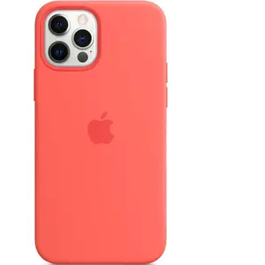 Apple Coque en Silicone avec MagSafe (pour iPhone 12, 12 Pro) - Rose agrume