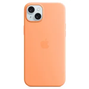 Comparateur de prix : Apple Coque en silicone avec MagSafe pour iPhone 15 Plus - Sorbet a l'orange