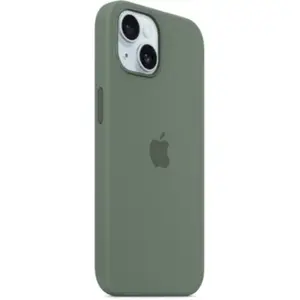 Apple Coque en silicone avec MagSafe pour iPhone 15 - Cyprès