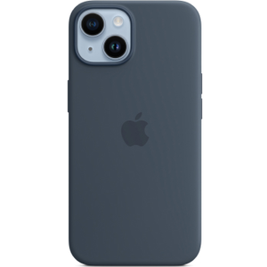 Apple Coque en silicone avec MagSafe pour iPhone 14 - Bleu orage pas cher