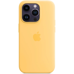 Apple Coque en silicone avec MagSafe pour iPhone 14 Pro - Soleil pâle pas cher