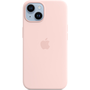 Apple Coque en silicone avec MagSafe pour iPhone 14 - Rose craie pas cher