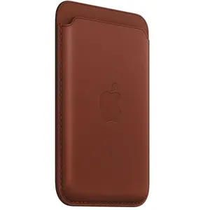 Apple Porte-cartes en cuir avec MagSafe pour Apple iPhone - Terre de Sienne pas cher