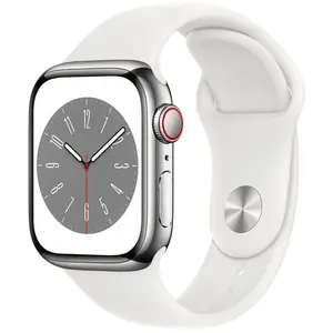 Apple Montre intelligente Watch Series 8 Blanc 32 GB 41 mm TUVendu parcarrefour