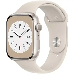 Montre intelligente Apple Watch Series 8 45 mm Blanc Beige TU pas cher