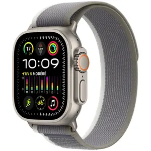 Comparateur de prix : Apple Watch Ultra 2 4G 49mm Boitier Titane avec Boucle Trail Vert/Gris