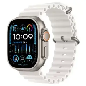 Comparateur de prix : Montre connectée Ultra 2 Cellular 49MM Titane/Boucle Ocean Blanc Apple