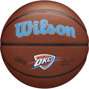Comparateur de prix : Wilson Ballon Oklahoma City Thunder NBA Team Alliance - marron/bleu ciel - Taille 7
