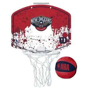 Wilson NBA Team Mini Hoop New Orleans Pelicans, Silver ONE pas cher