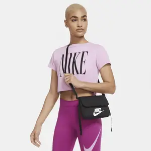 Nike W NSW Futura 365 Crossbody, T-Shirt Women's, Black/Black/White, Taille Unique pas cher