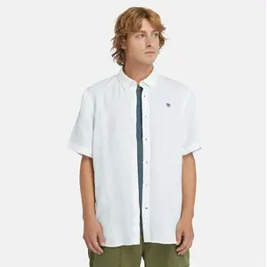 Timberland Mill Brook Linen Shirt - Chemise homme White S pas cher