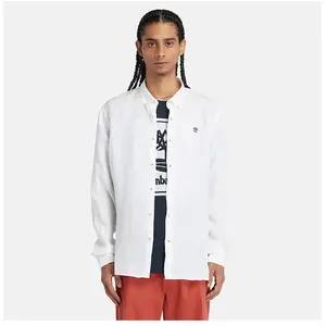 Comparateur de prix : Timberland Mill Brook Linen Shirt LS - Chemise homme White XXL
