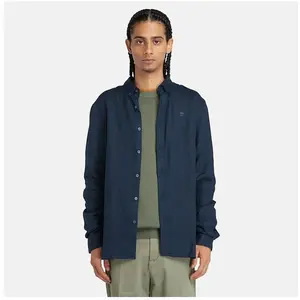 Comparateur de prix : Timberland Mill Brook Linen Shirt LS - Chemise homme Dark Sapphire L