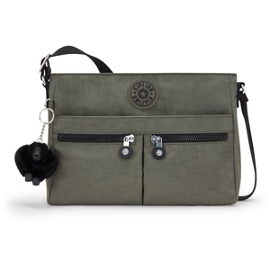 Comparateur de prix : Sac à bandoulière KIPLING New Angie 27.5 cm - green moss - Fermeture zippée