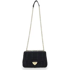 Michael Kors LG Chain Shldr, Bag Women, Black, Taille Unique pas cher