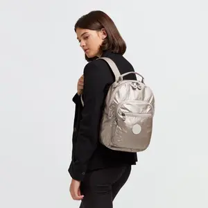 Sac à Dos Kipling Basic Seoul Backpack S - Gris - Neuf - 100% Polyamide