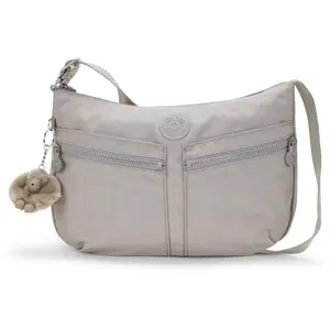 Kipling IZELLAH Sac à bandoulière de taille moyenne, Grey Gris (Gris)