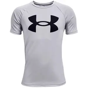 Comparateur de prix : T-shirt Under Armour Tech Big Logo manche courte gris noir garçon - XS