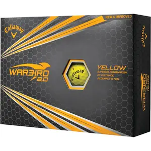 Callaway Balles de golf Warbird 2.0 - Lot de 12, jaune