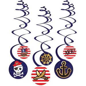 Comparateur de prix : amscan 6 Carte des Pirates de Décoration Tourbillonnante