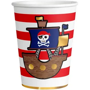 GENERIQUE 8 gobelets carton pirates 25cl - 9909913-66 AMSCAN pas cher