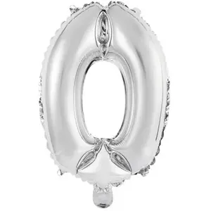 Amscan Ballon Aluminium 40 cm : Chiffre 0 - Argent pas cher