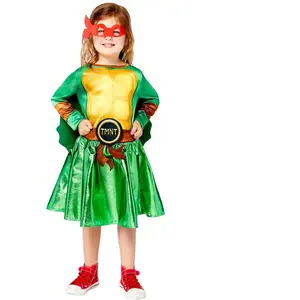 amscan Déguisement Tortues Ninja pour fille, jaune/vert, 6-8 ans