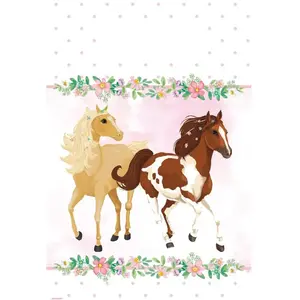 Comparateur de prix : amscan- Lot de 8 Sacs en Papier Motif Cheval, 10206951, Multicolore