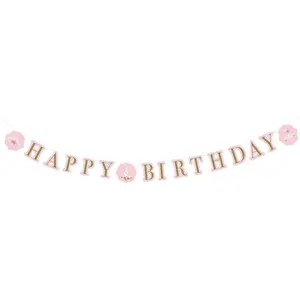 Comparateur de prix : Amscan guirlande ''Joyeux anniversaire'' rose 170 cm