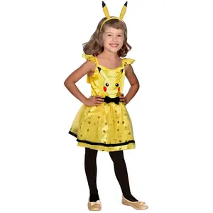 Comparateur de prix : Amscan déguisement pikachu pokémon robe jaune fille - 10/12 ans - jaune - 9911602