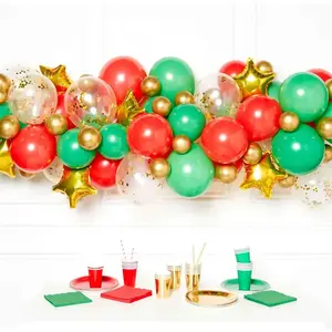 Comparateur de prix : Amscan ballonnenboog Kerstmis 400 cm latex 60-delig