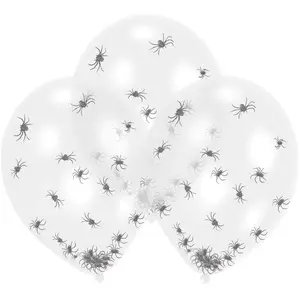Comparateur de prix : Merkloos / Sans marque 6 ballons en latex avec confettis araignees 28cm - amscan 9911777